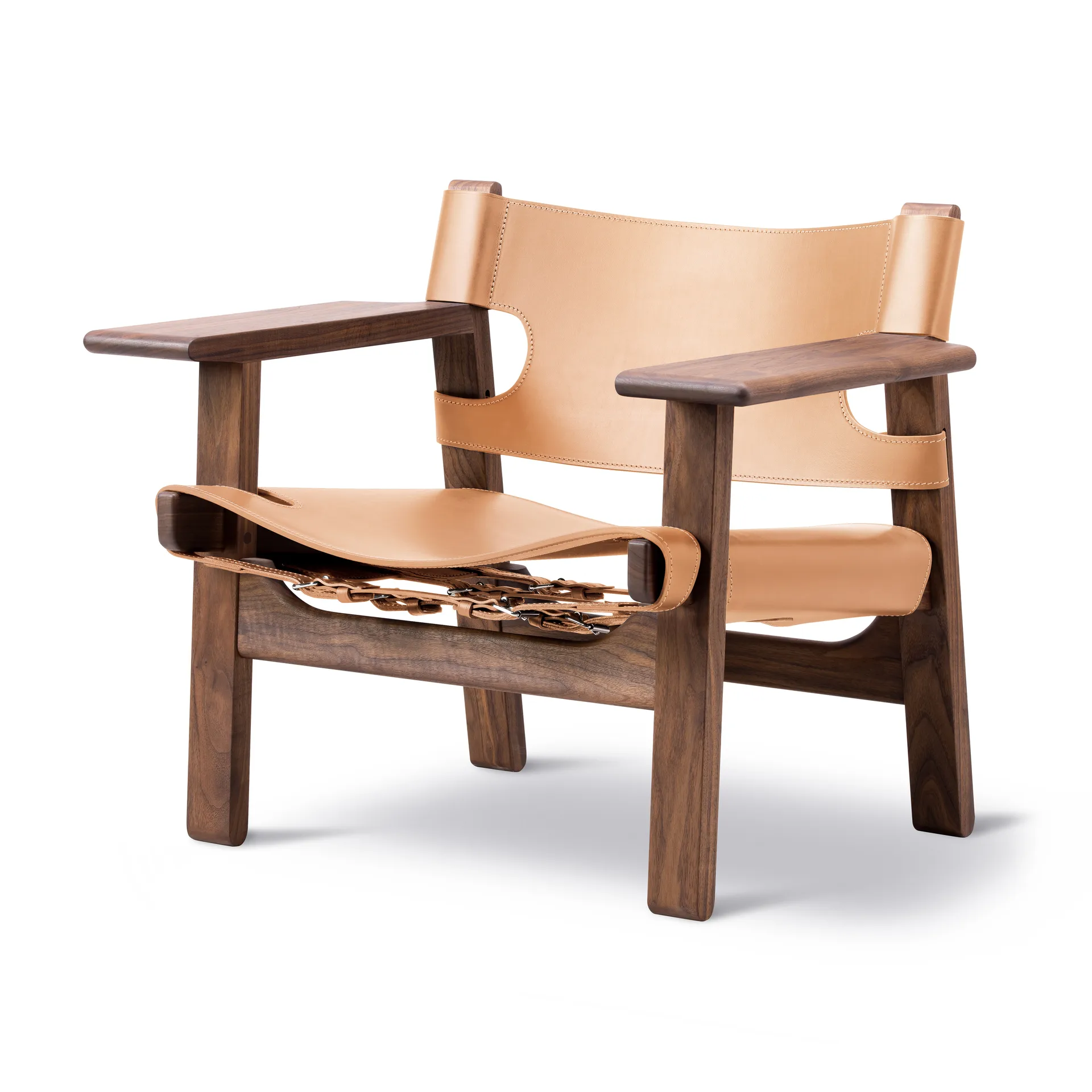The Spanish armchair, Leather natural-oiled walnut Fredericia Furniture