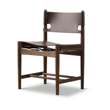 The Spanish Dining Chair - Leather dark brown-smoked oak - Fredericia Furniture