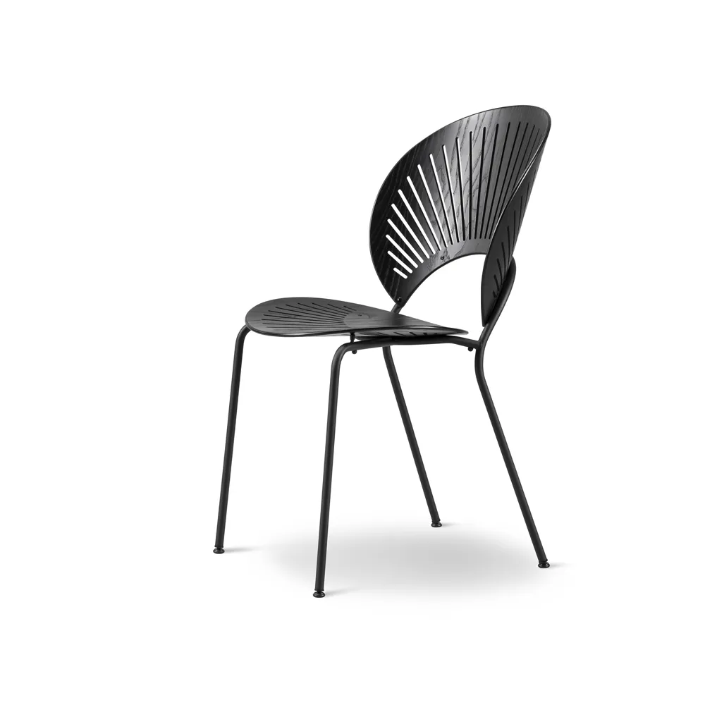 Trinidad 3398 chair, Black-stained ash-flint Fredericia Furniture