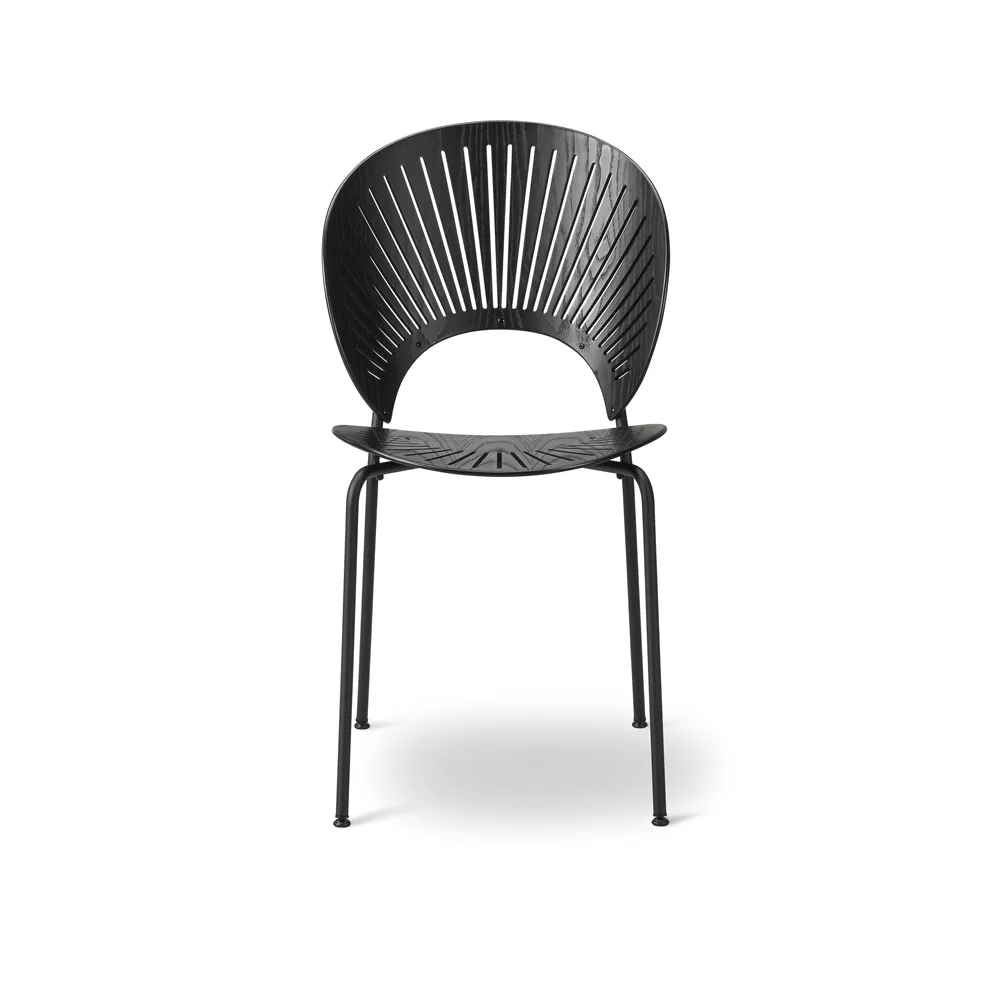 Trinidad 3398 chair, Black-stained ash-flint Fredericia Furniture