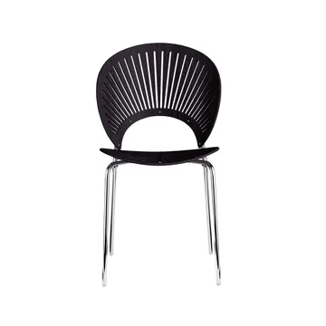Trinidad 3398 chair - Black stained ash-leg chrome - Fredericia Furniture