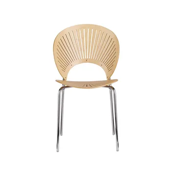 Trinidad 3398 chair - Clear lacquered beech-legs chrome - Fredericia Furniture