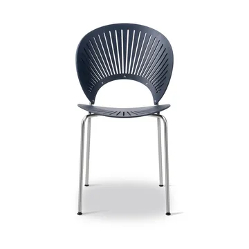 Trinidad 3398 chair - Nordic blue-chrome - Fredericia Furniture