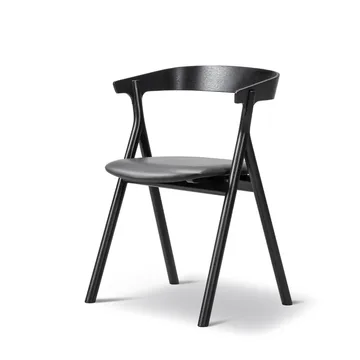 Yksi 3341 chair - Premium leather 88-black lacquered oak - Fredericia Furniture