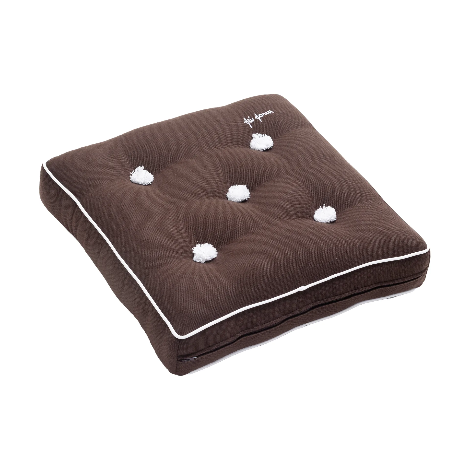 42 cushion, Brown, 42x,42 cm Fri Form