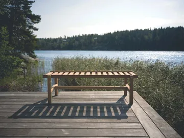 45 bench - Teak, 135 cm - Fri Form