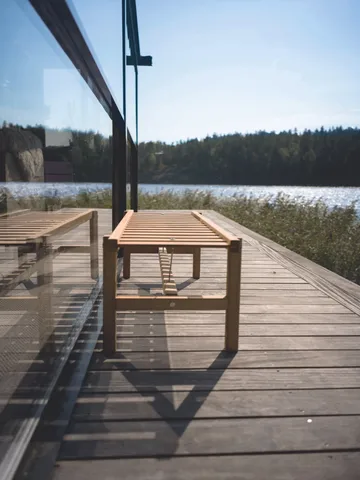 45 bench - Teak, 135 cm - Fri Form