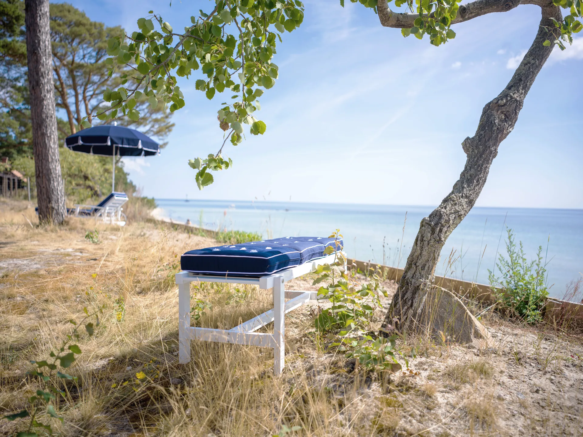 45 bench, White, 135 cm Fri Form