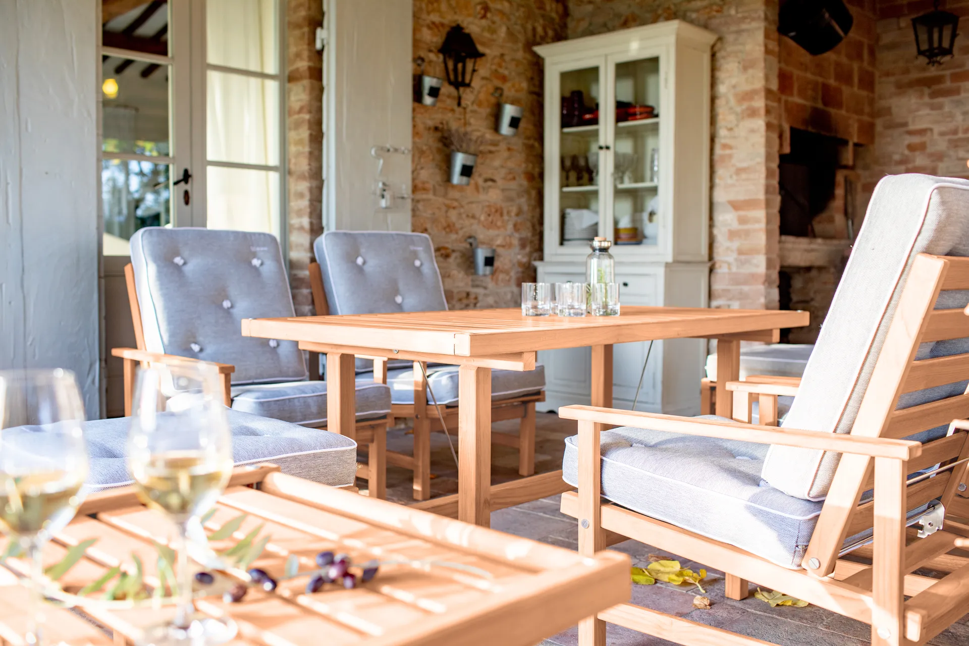 49 trolley table, Redwood, 48x45 cm Fri Form