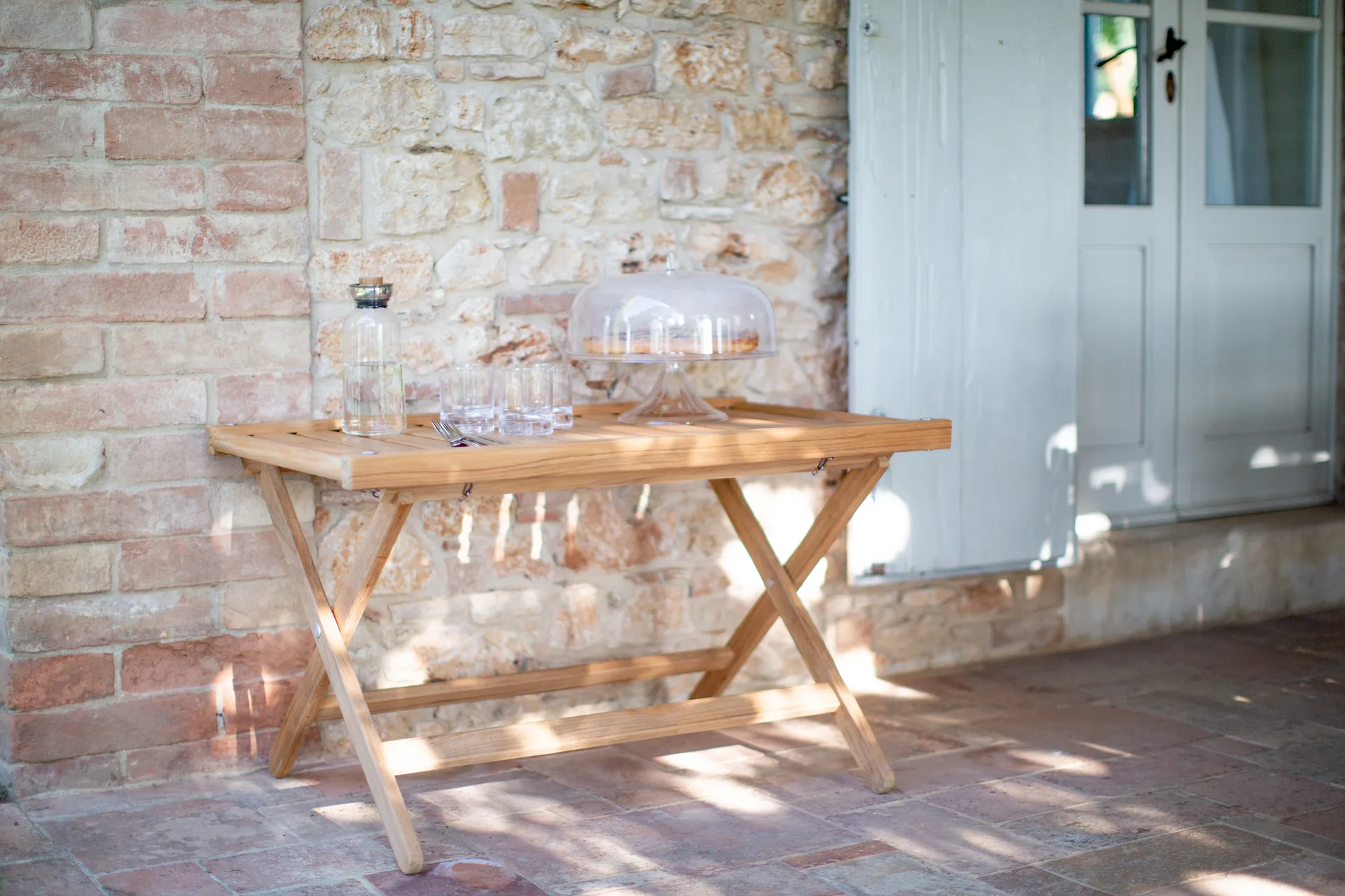 60 tray table, Teak, 59x94 cm Fri Form