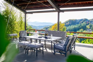 65 table - Grey, 124x122x72 cm - Fri Form