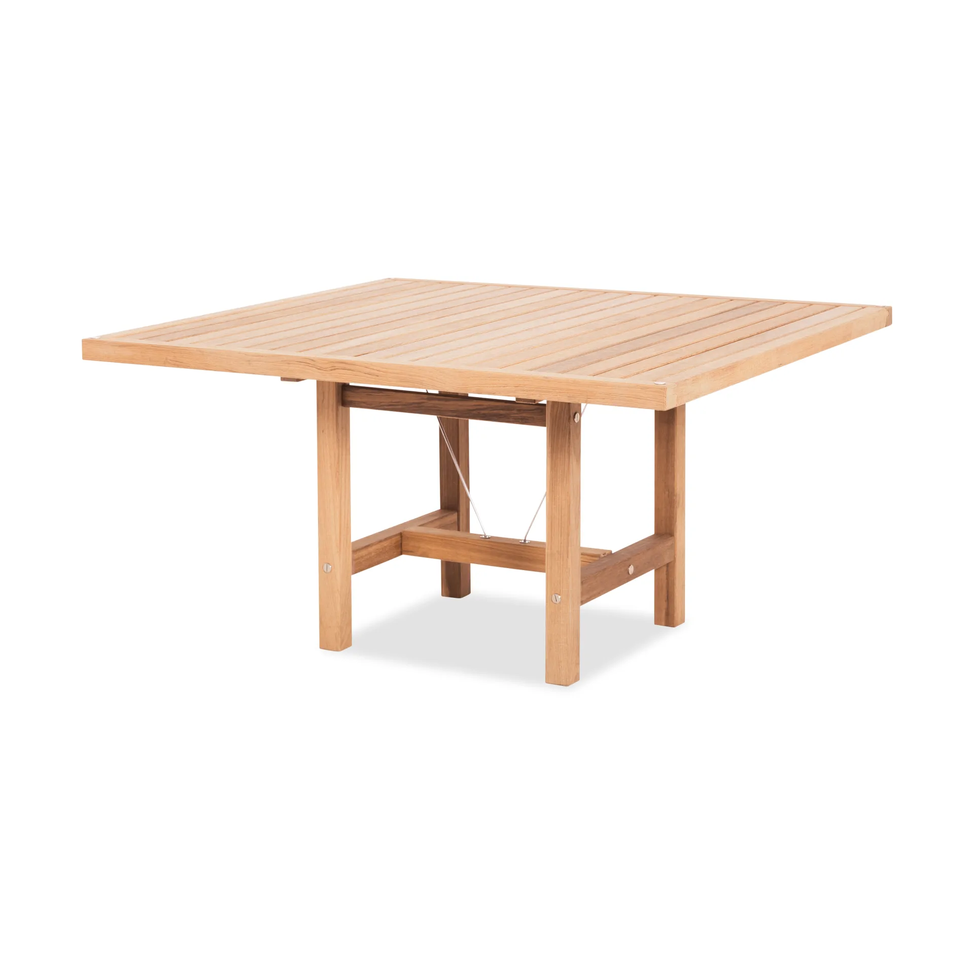 65 table, Redwood, 128x120x68 cm Fri Form