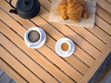 65 table - Teak, 128x120x68 cm - Fri Form