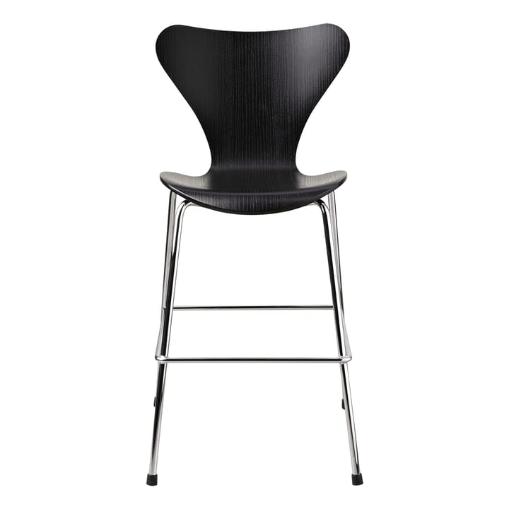3177 Sjuan Junior chair chrome - black - Fritz Hansen