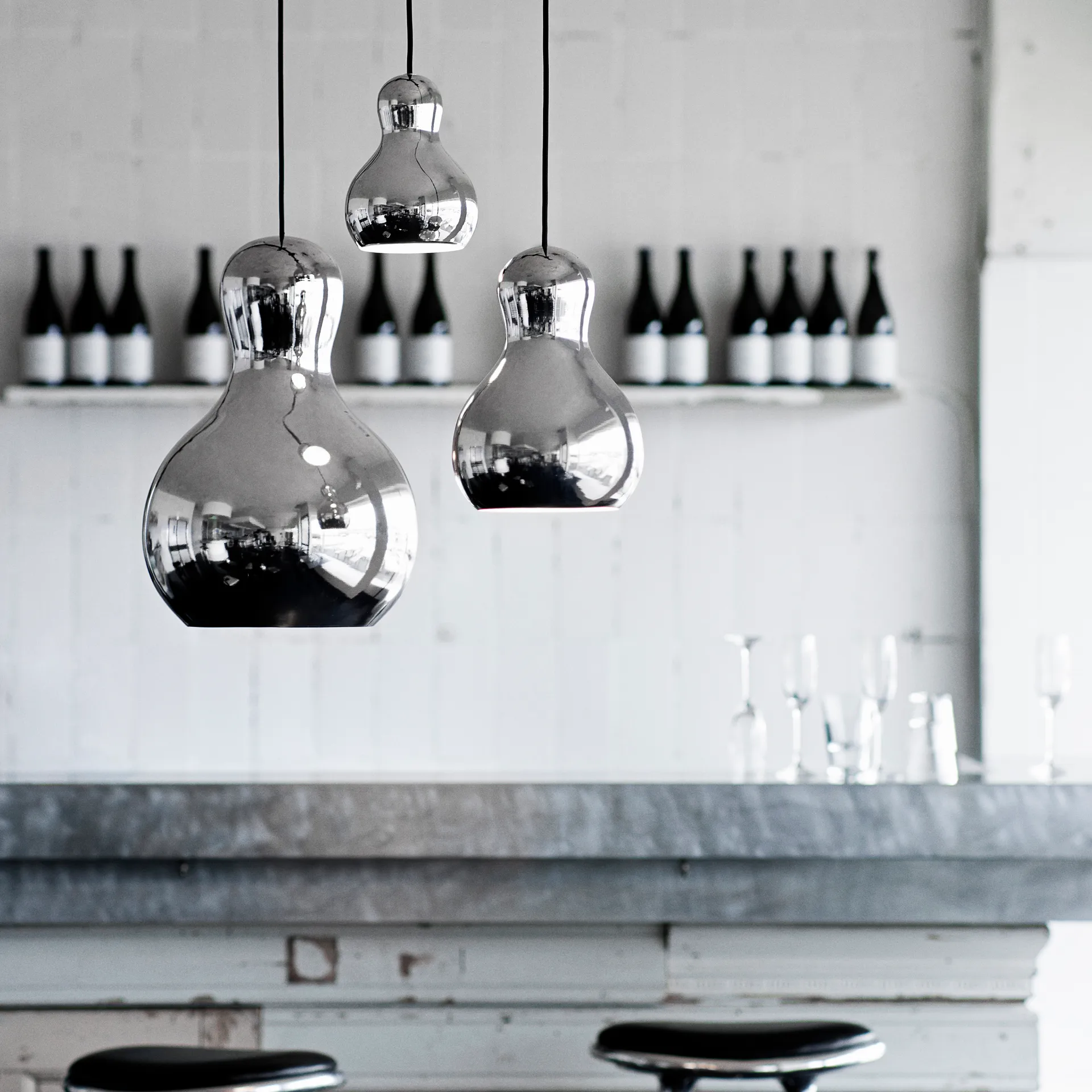 Calabash P3 pendant lamp, Silver Fritz Hansen