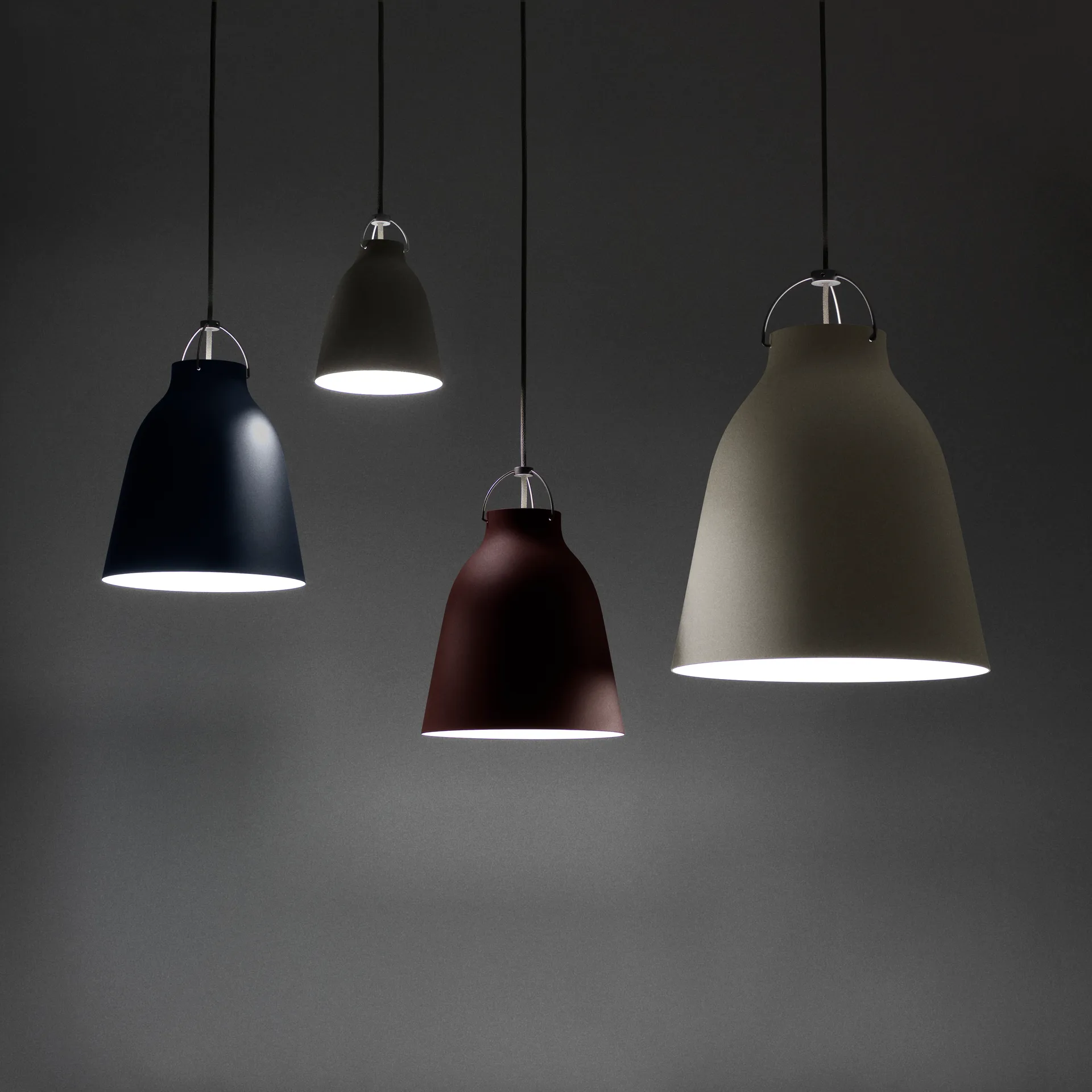 Caravaggio P2 pendant lamp matte, Dark sienna Fritz Hansen