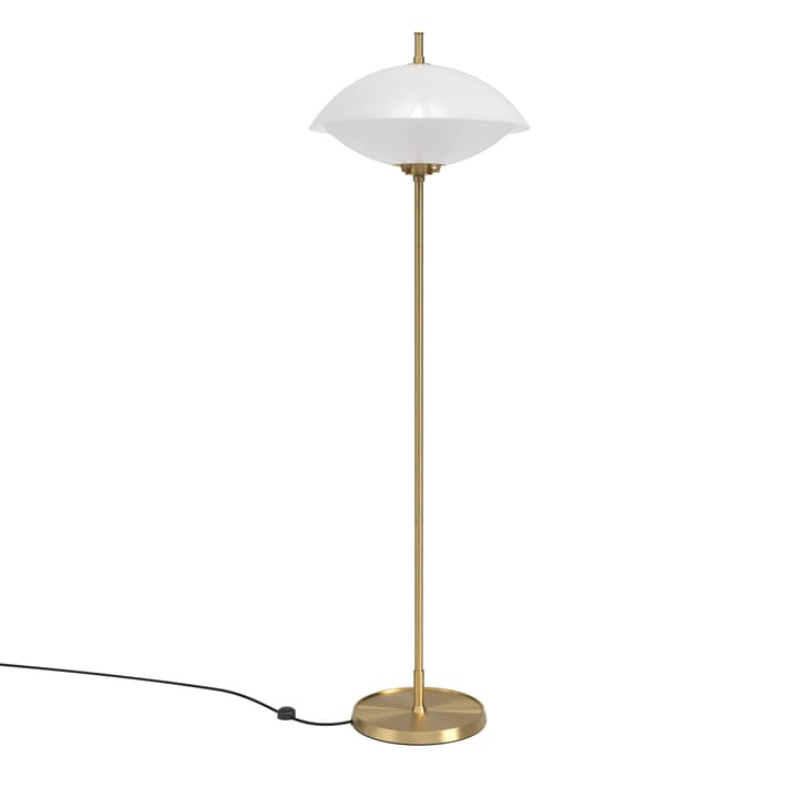Clam floor lamp 128 cm - Opal-brass - Fritz Hansen