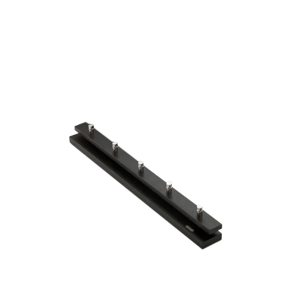 Cutter coat rack, Oak, black-stained, 5 knobs Fritz Hansen