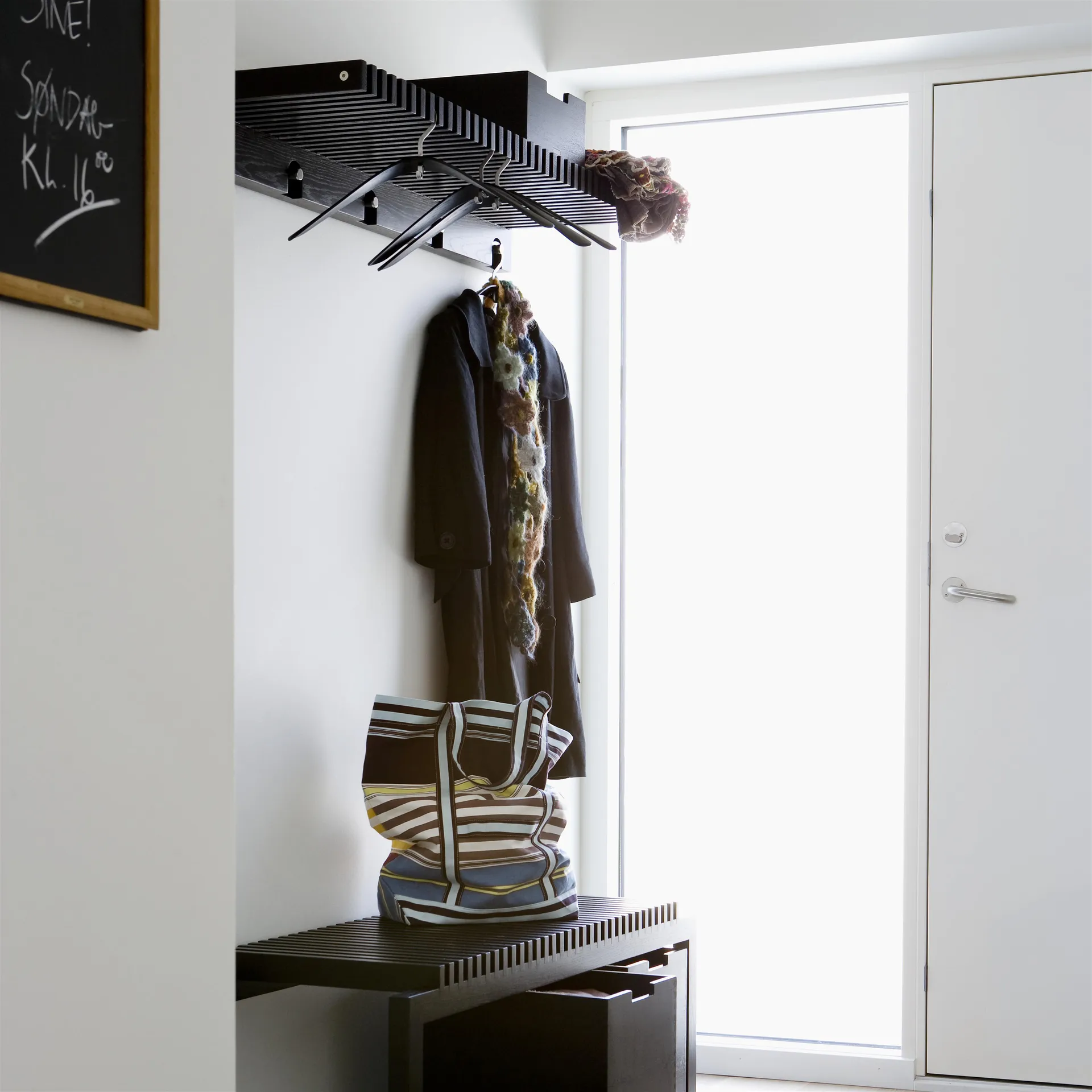 Cutter hat rack, Black lacquered oak Fritz Hansen