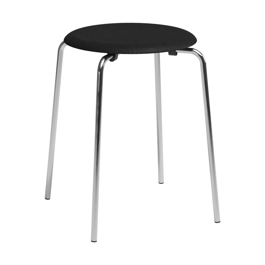 Dot stool, Black ash-chrome Fritz Hansen