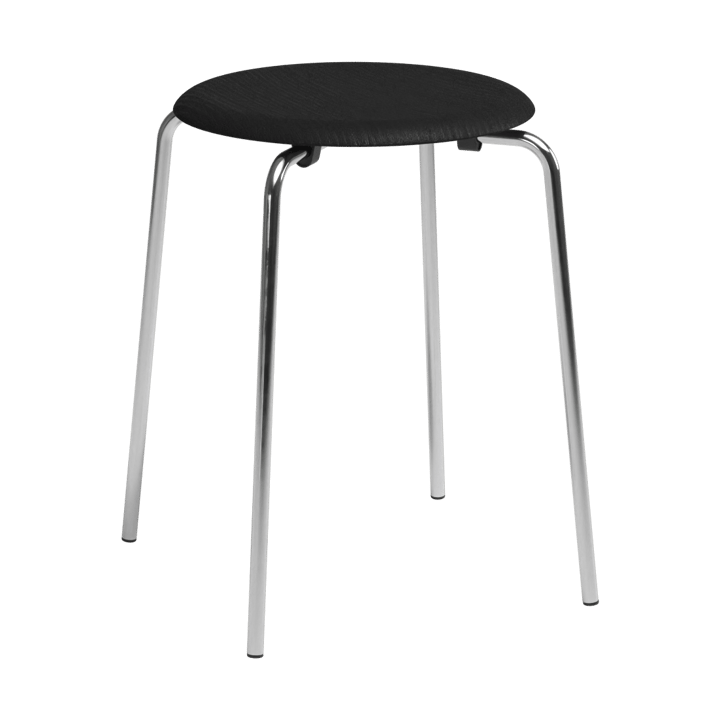 Dot stool - Black ash-chrome - Fritz Hansen