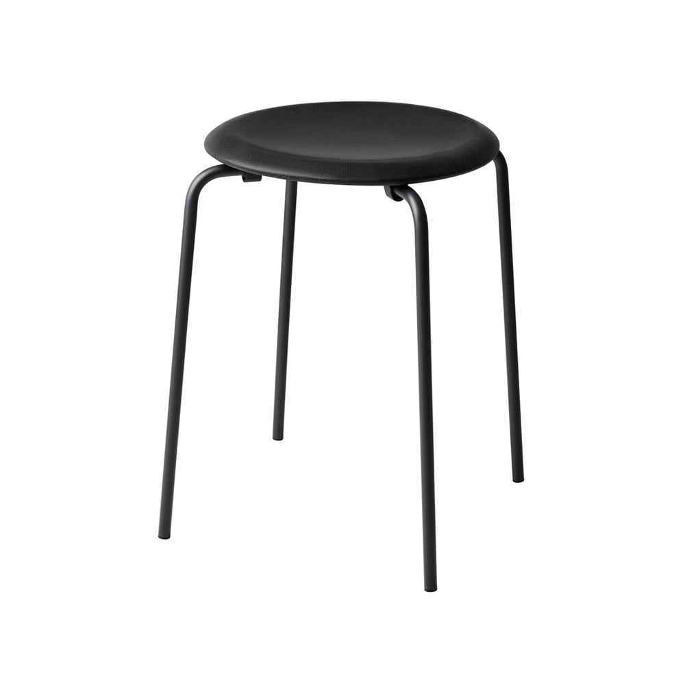 Fritz Hansen Dot stool leather Cowboy black | Scandinavian Design | Stools | Black