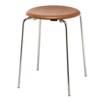 Dot stool leather - Wild leather walnut - Fritz Hansen