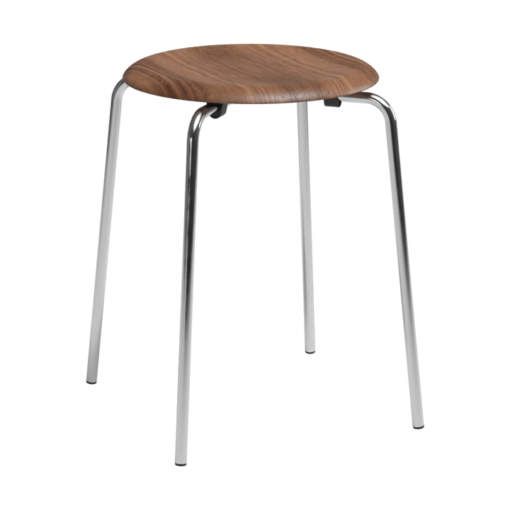 Dot stool - Walnut-chrome - Fritz Hansen