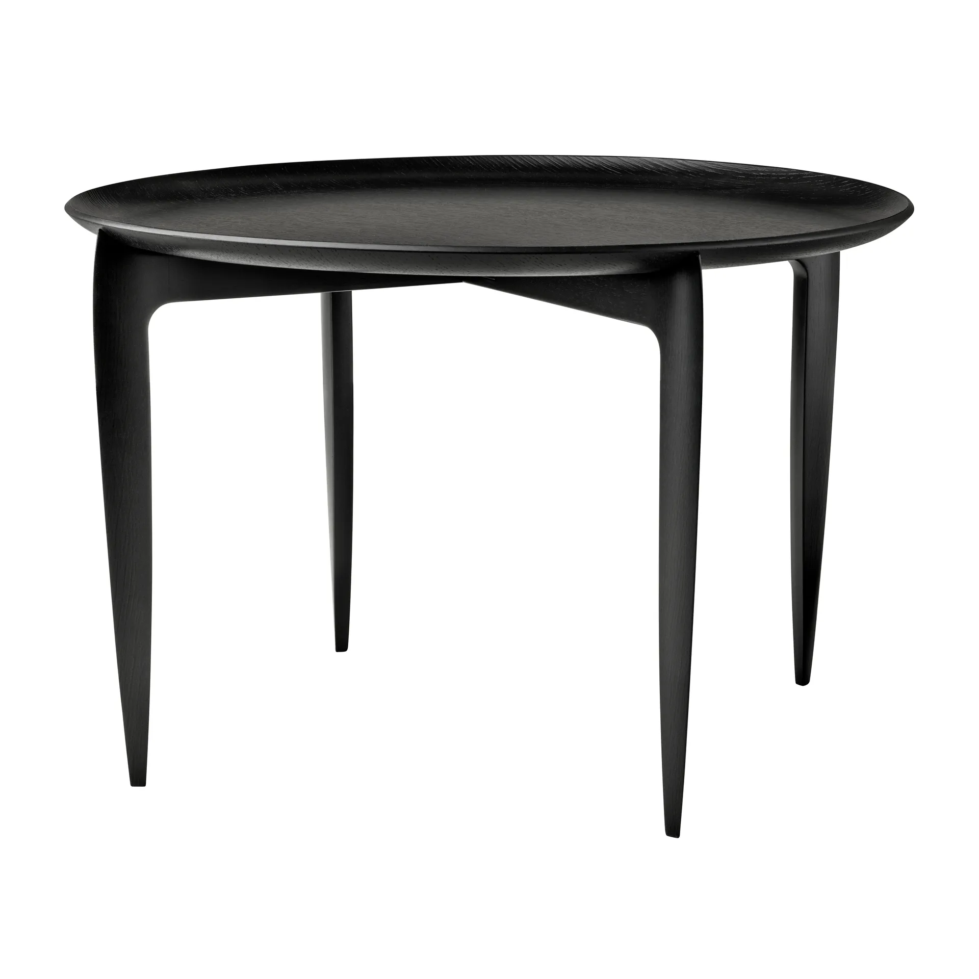 Foldable Tray Table Ø60 cm, Black Fritz Hansen