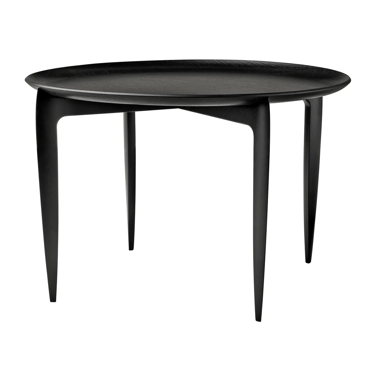 Fritz Hansen Foldable Tray Table o60 cm Black | Scandinavian Design | Side tables | Black