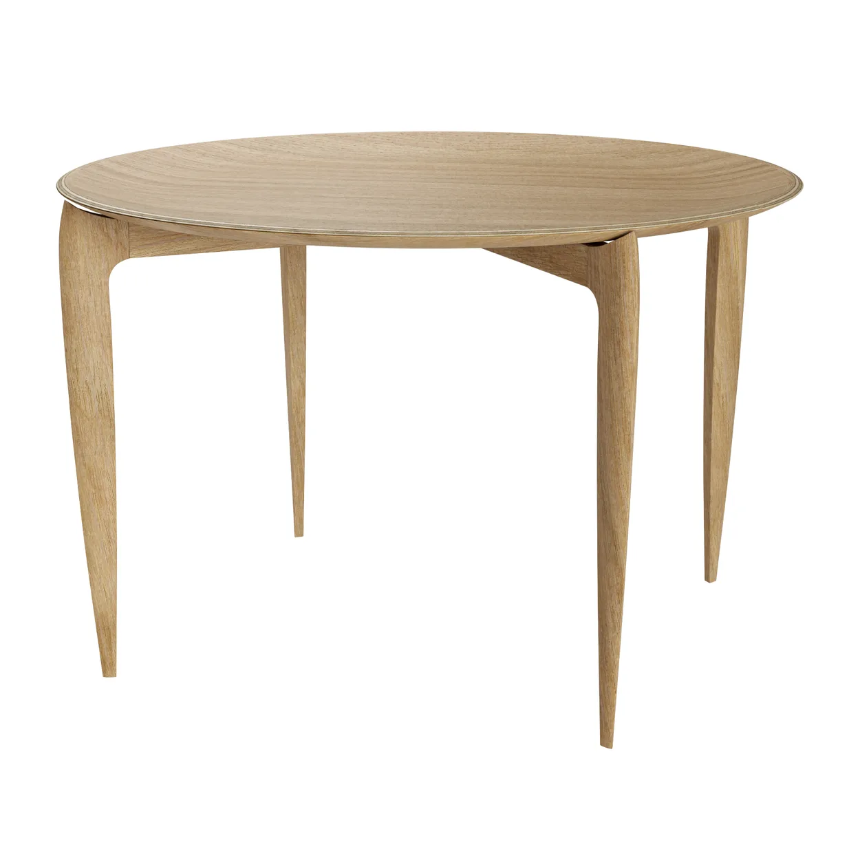 Fritz Hansen Foldable Tray Table o60 cm Oiled oak | Scandinavian Design | Side tables | Beige