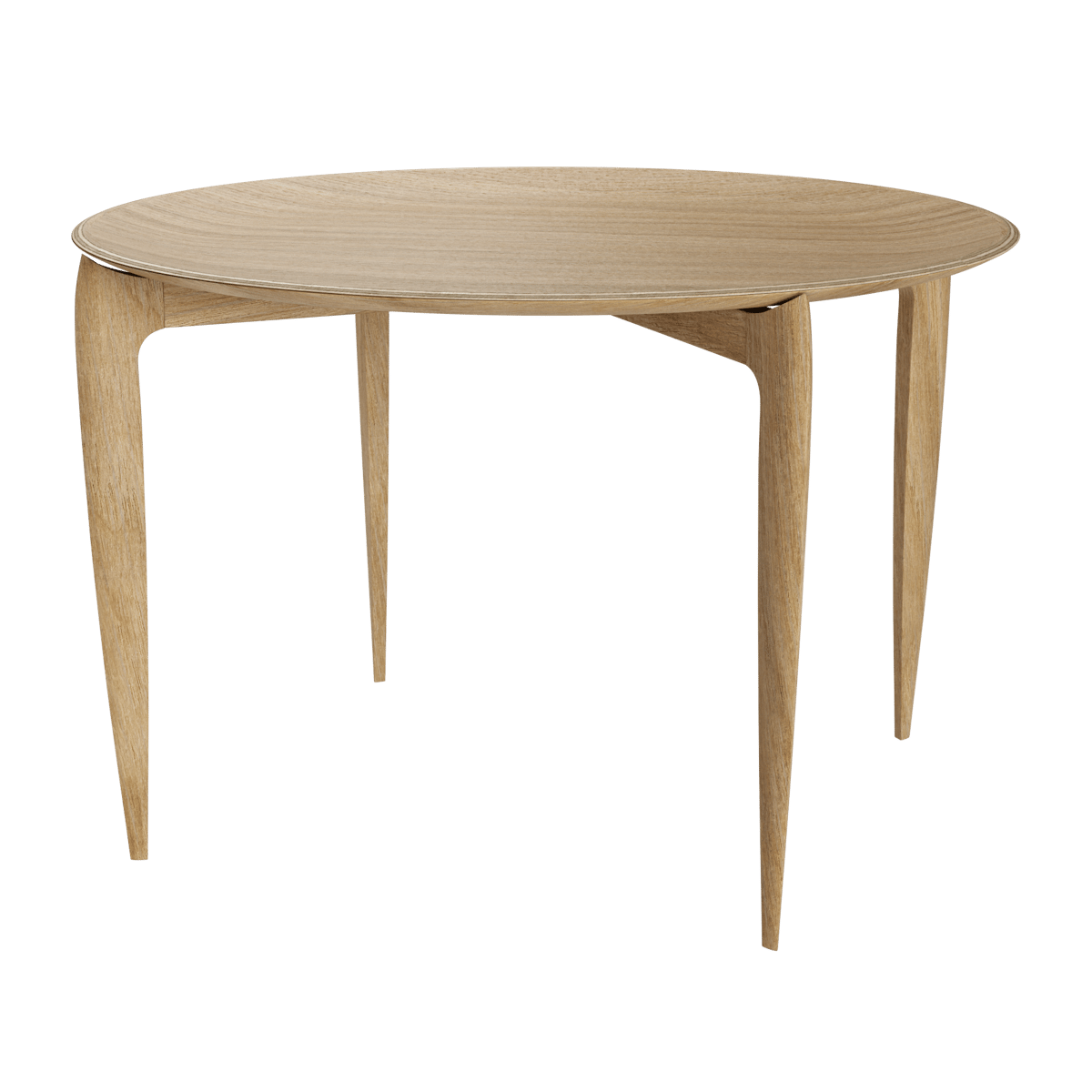 Fritz Hansen Foldable Tray Table o60 cm Oiled oak | Scandinavian Design | Side tables | Beige