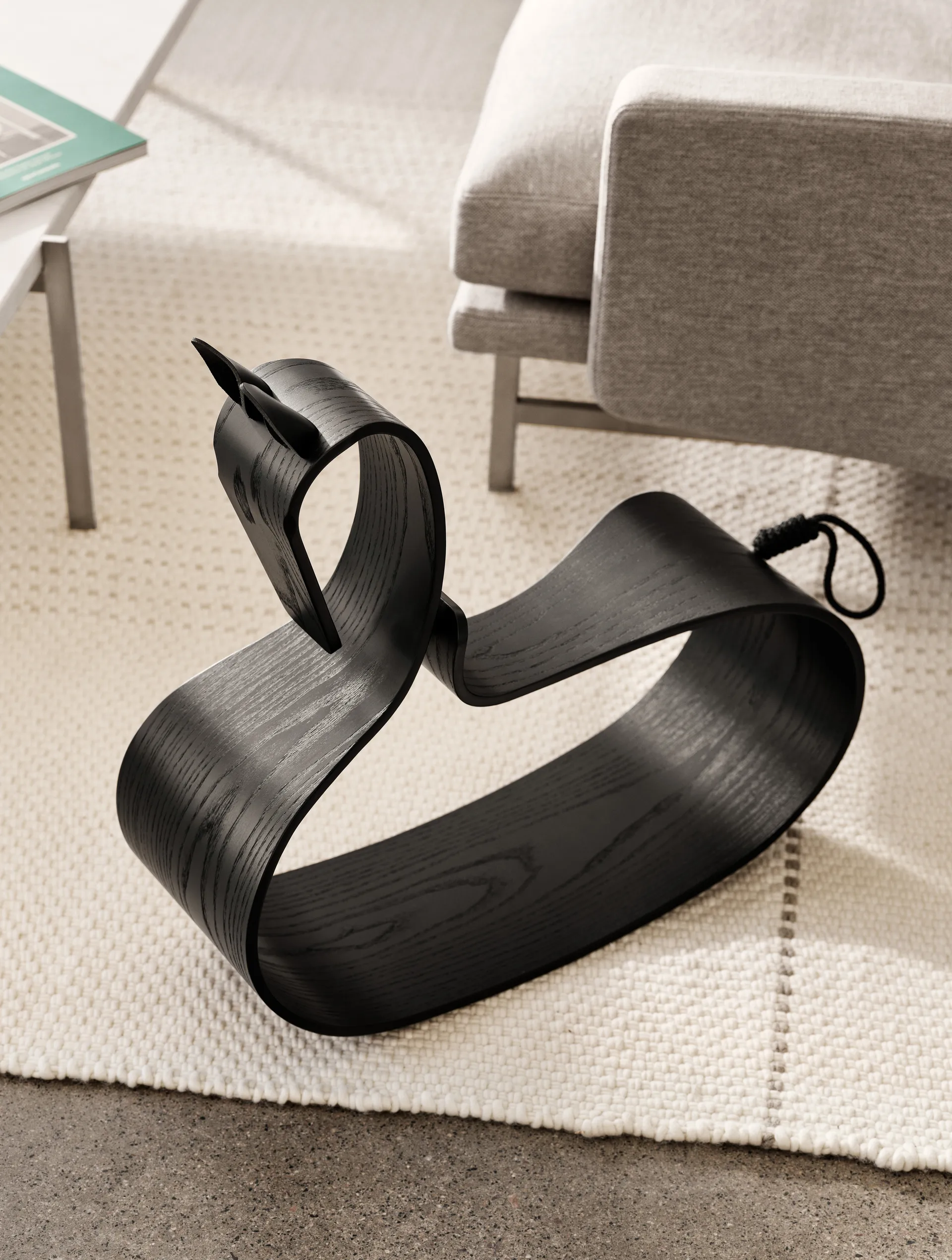 Fritz Hansen Rocking Horse, Black ash Fritz Hansen