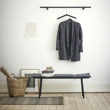 Georg bench - Black stained oak - Fritz Hansen