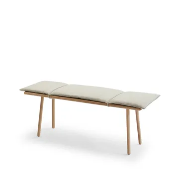 Georg bench - Untreated oak-incl. beige seat cushion - Fritz Hansen