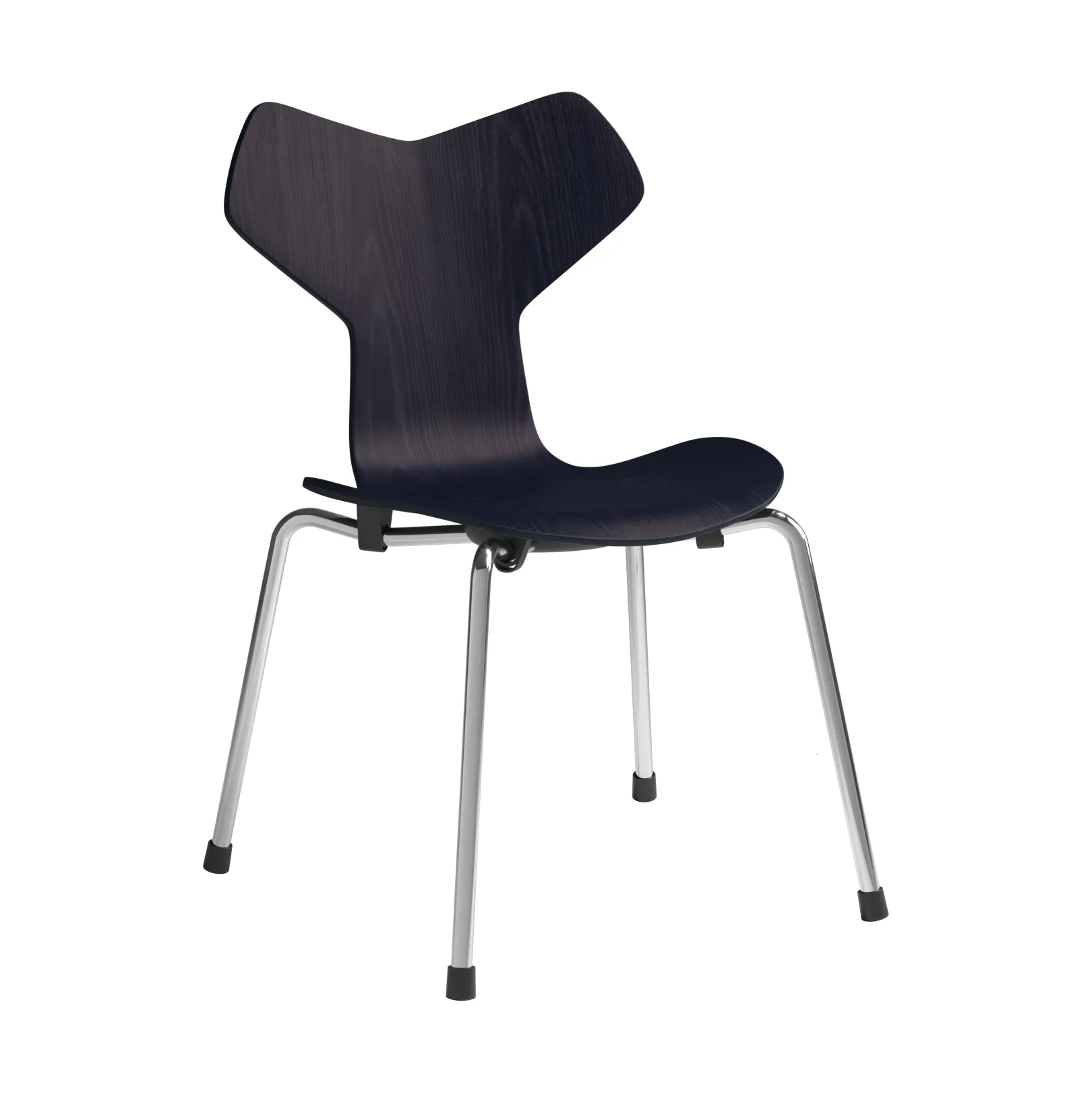 Grand Prix children's chair, Midnight blue painted ash-chrome Fritz Hansen
