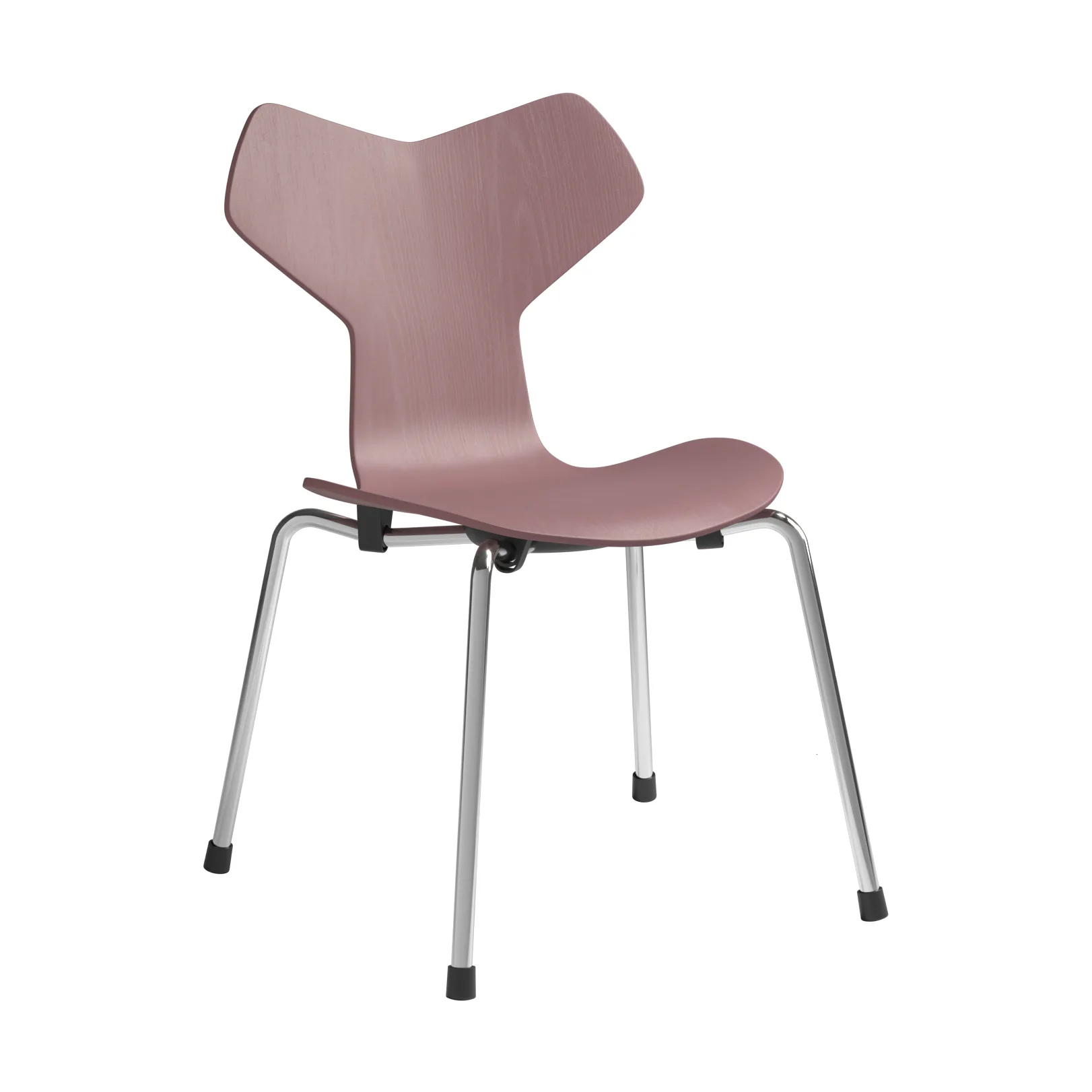 Grand Prix children's chair, Wild rose painted ash-chrome Fritz Hansen