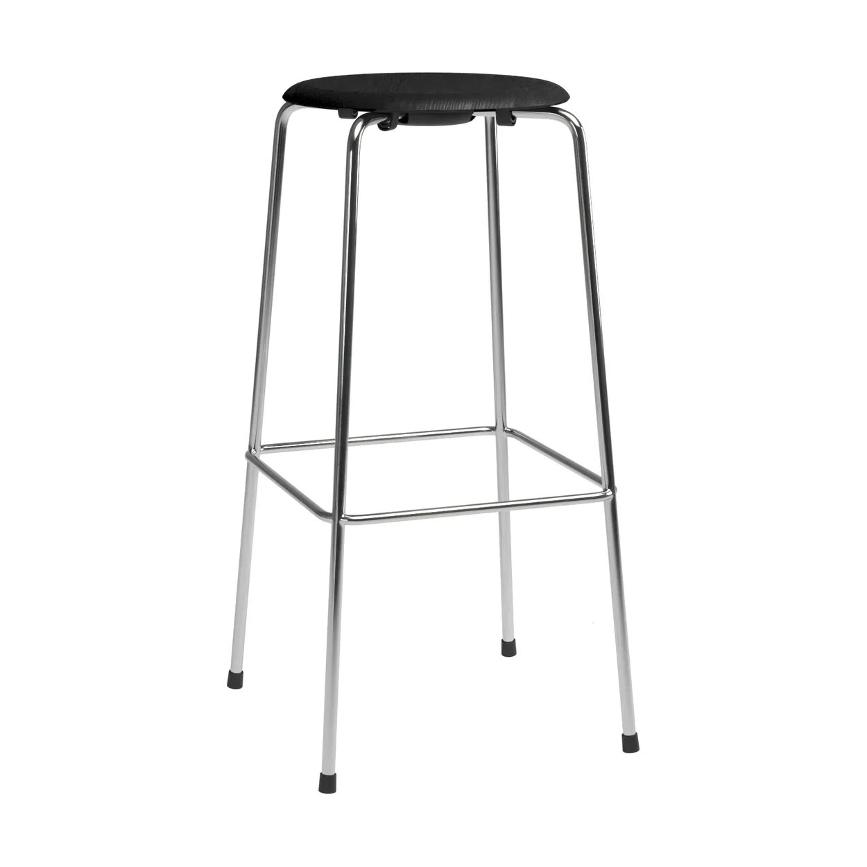 Fritz Hansen High Dot bar stool Black ash-chrome | Scandinavian Design | Bar stools | Black