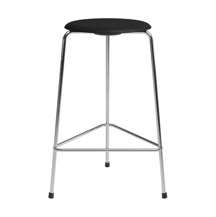 High Dot counter stool 3 legs - Black ash-chrome - Fritz Hansen