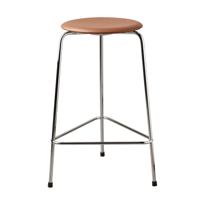 High Dot counter stool 3 legs - Essential walnut-chrome - Fritz Hansen