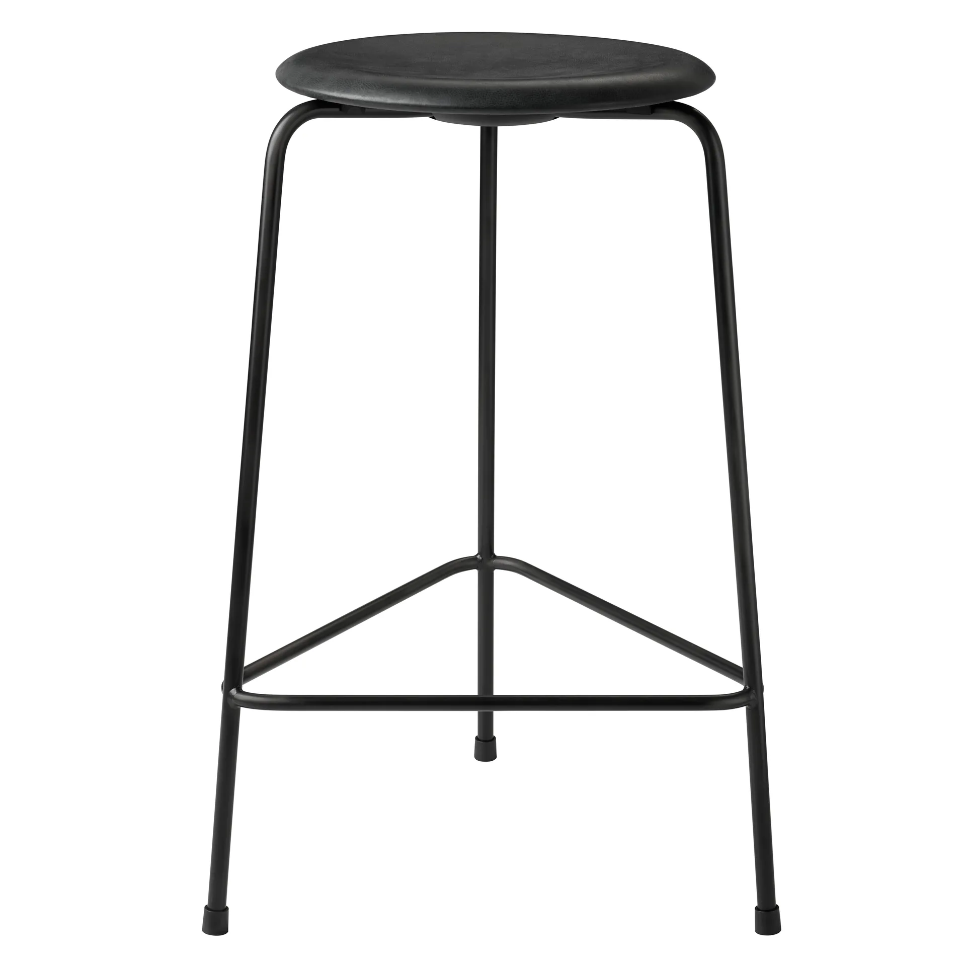 High Dot stool leather, Cowboy black Fritz Hansen