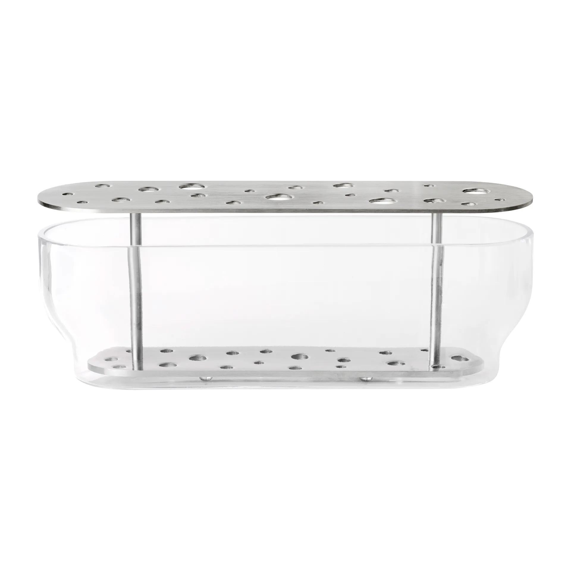 Ikebana vase stainless steel, Long Fritz Hansen