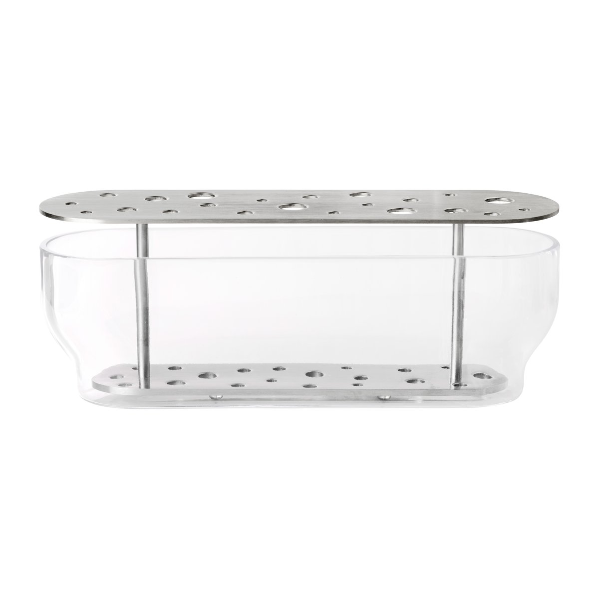 Fritz Hansen Ikebana vase stainless steel Long | Scandinavian Design | Vases | Silver-coloured