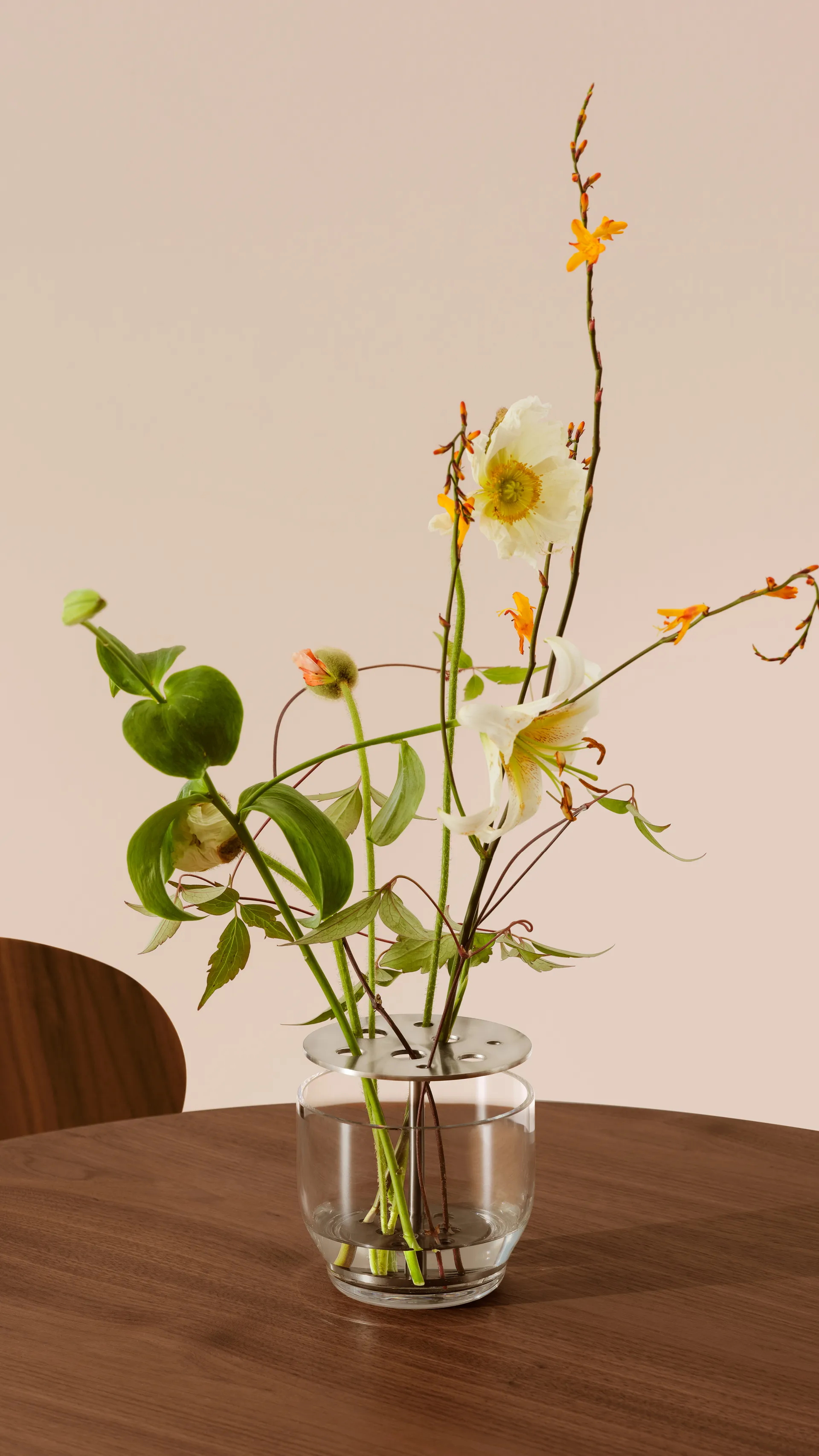 Ikebana vase stainless steel, Small Fritz Hansen