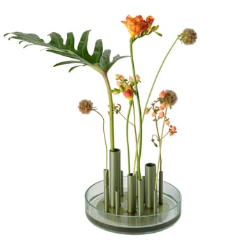 Ikeru vase Forest green - low - Fritz Hansen
