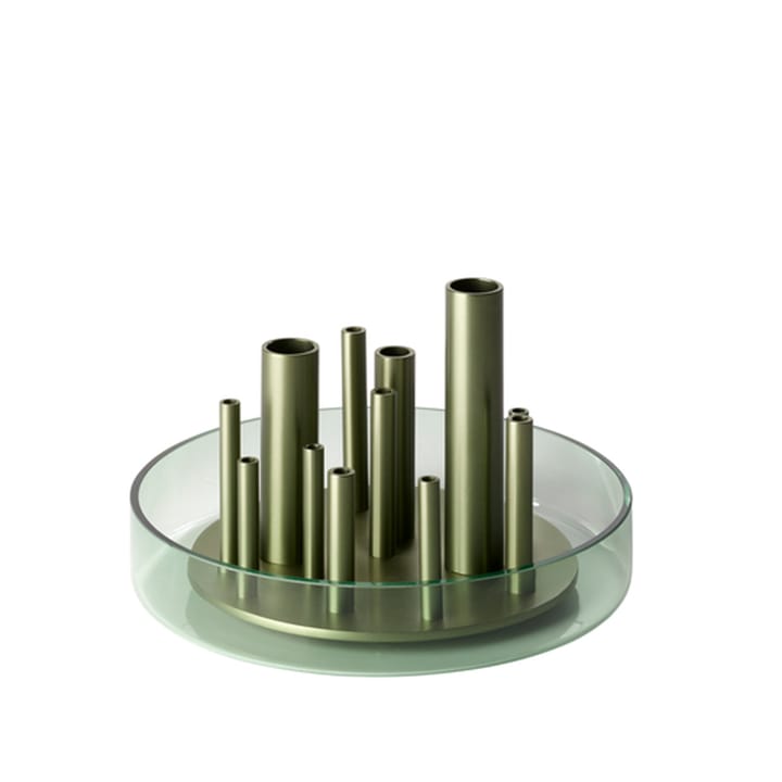 Ikeru vase Forest green - low - Fritz Hansen