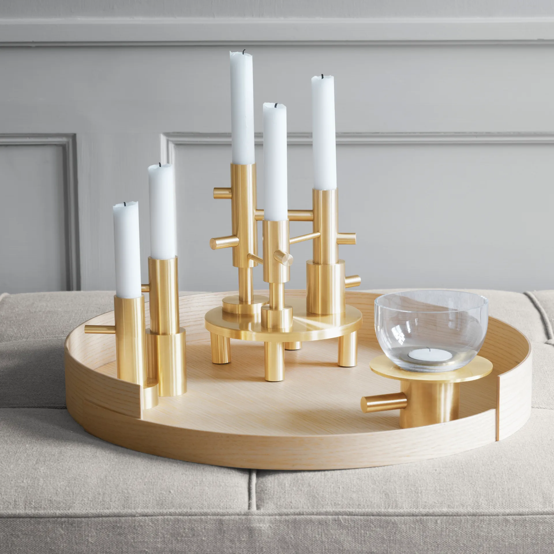 Jaime Hayon candle holder large, Brass Fritz Hansen