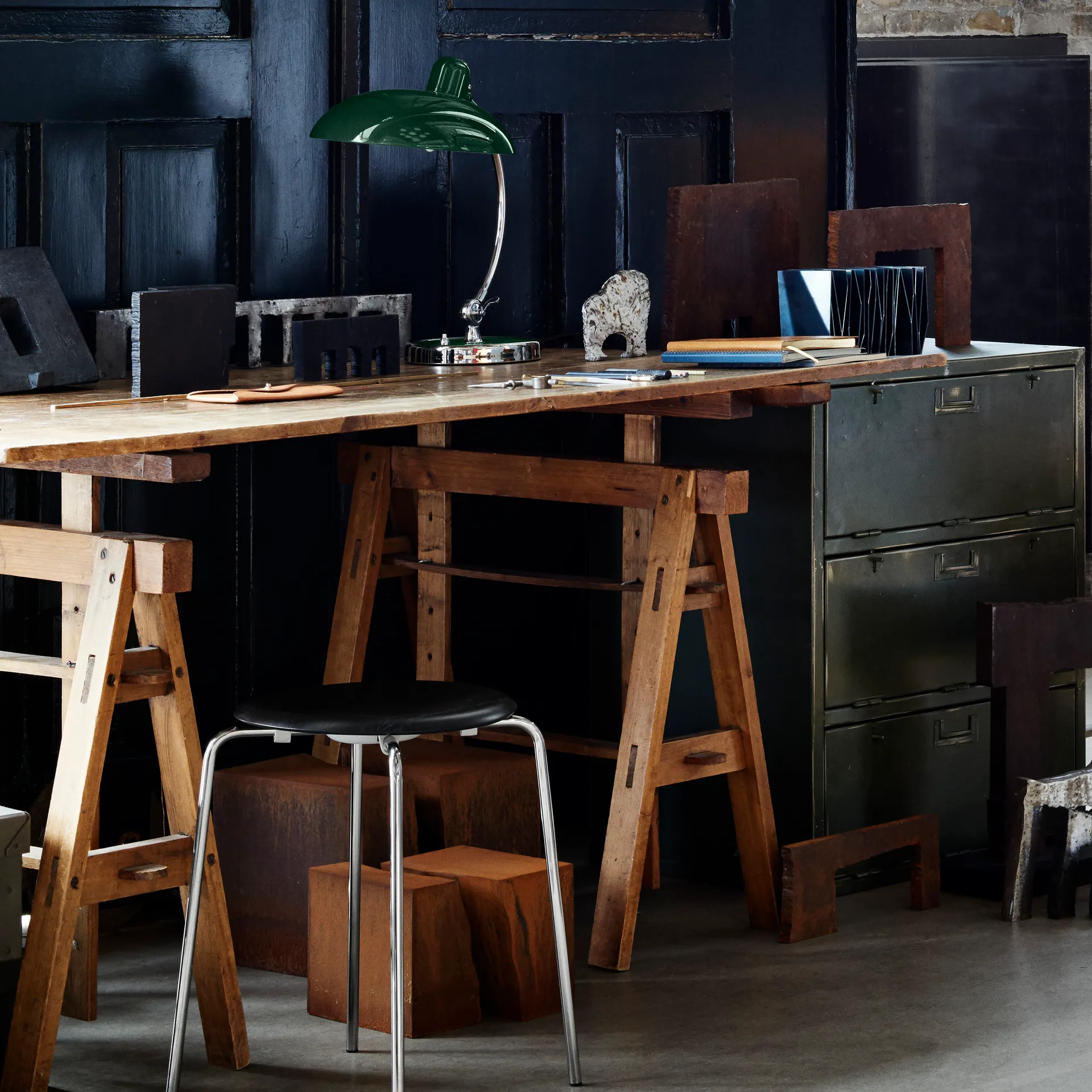 Kaiser Idell 6631-T Luxus table lamp, Dark green Fritz Hansen