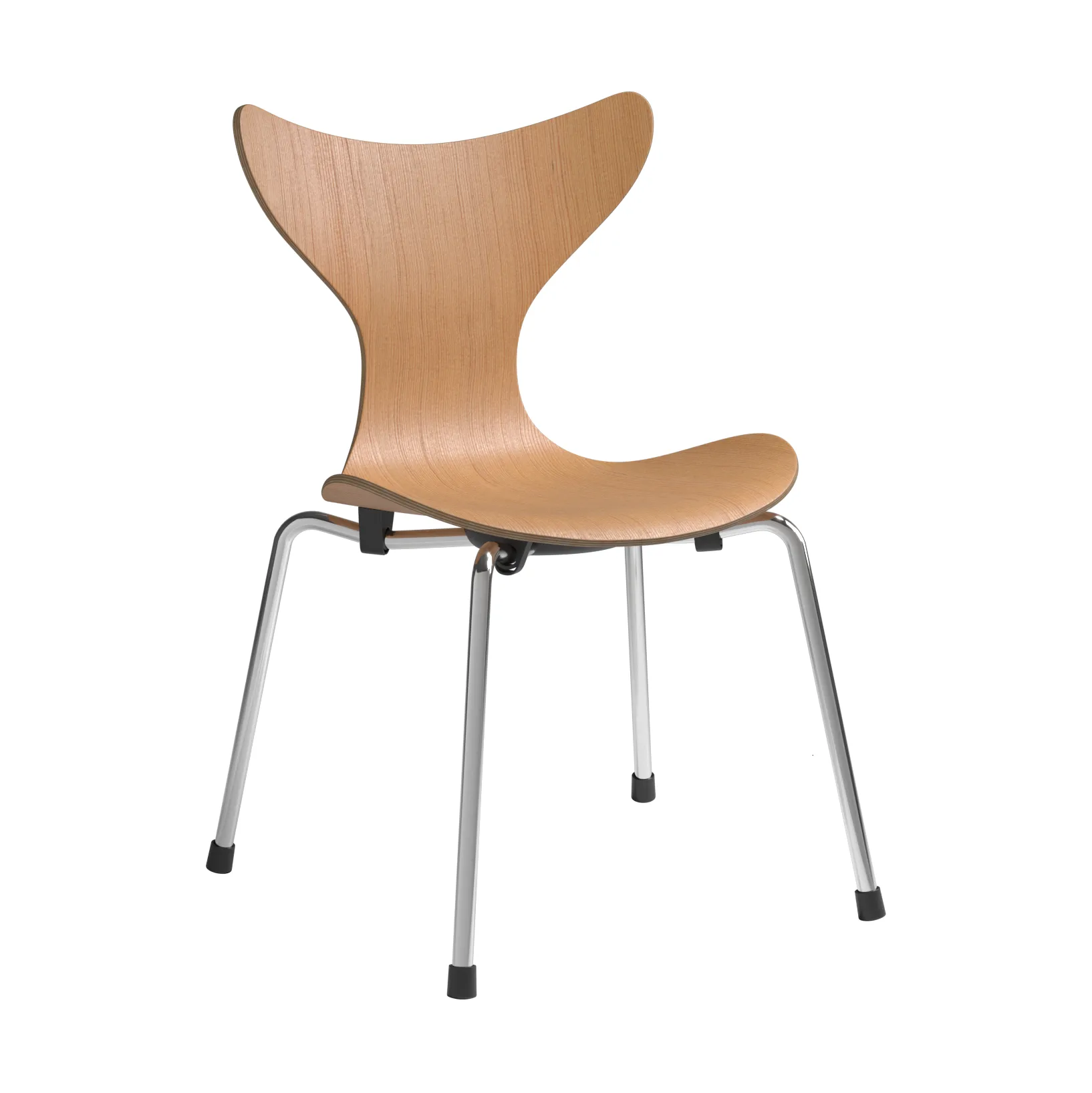 Liljan children's chair, Oregon pine-chrome Fritz Hansen