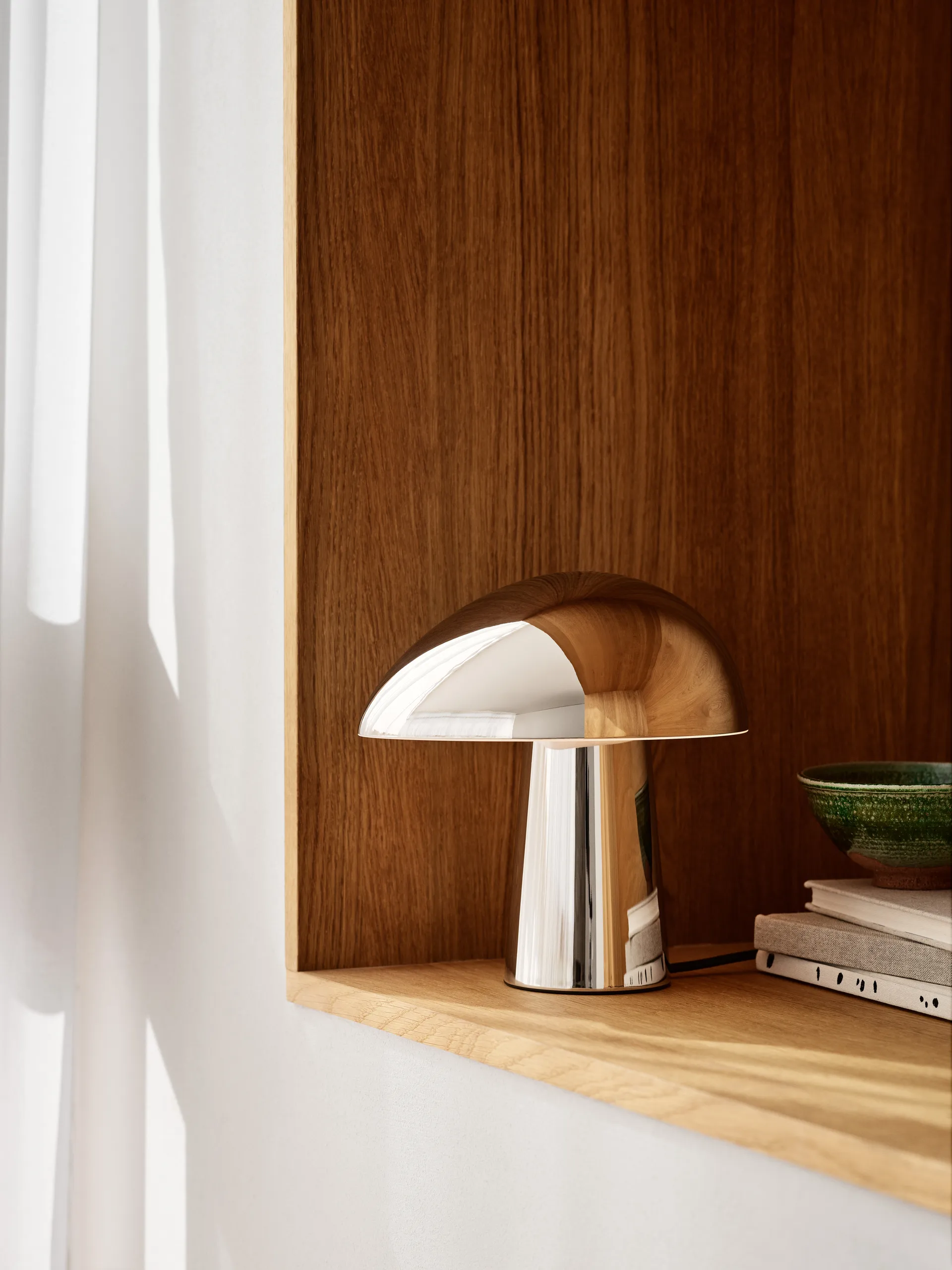 Night Owl table lamp steel, Polished steel Fritz Hansen